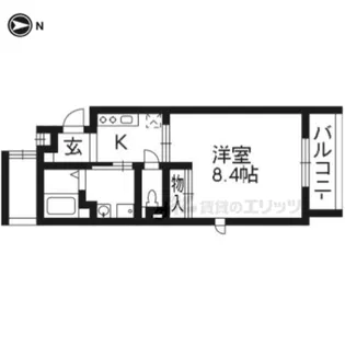 メゾンドフルール武者小路【303号室】の間取り