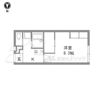 レオパレス東香里【2階】の間取り