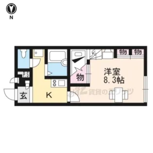 1Kの間取り画像