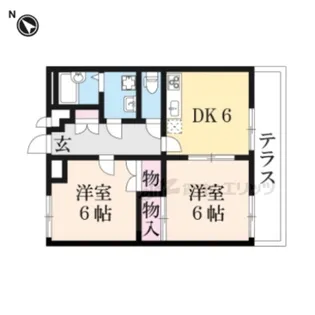 レオパレスプランタン参番館【101号室】の間取り