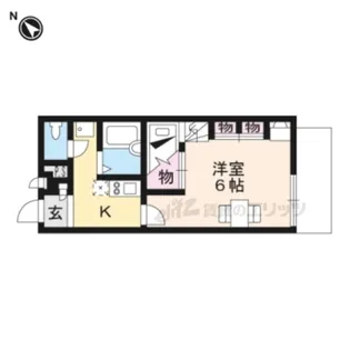 レオパレスプランタン参番館【102号室】の間取り