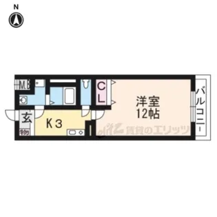 サンキエーム園【303号室】の間取り