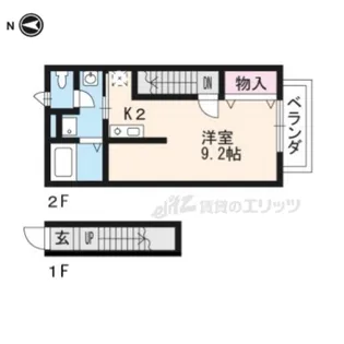 ベルリード二条【202号室】の間取り