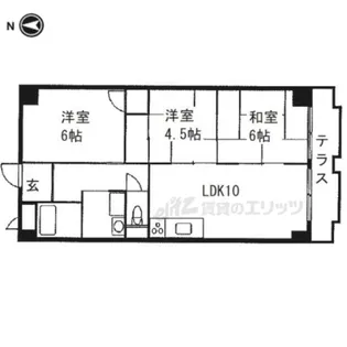 エクレールやぐら【3階】の間取り