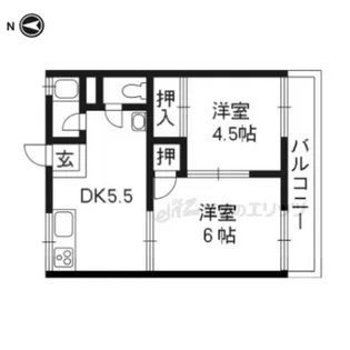 前川ハイツB棟【105号室】の間取り