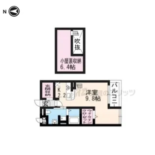 ラトゥール【202号室】の間取り