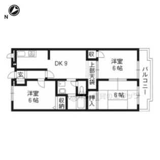 サニーコート星ヶ丘【106号室】の間取り
