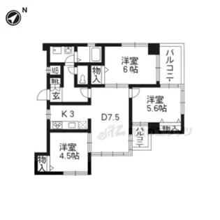 シンフォニー四条河原町【306号室】の間取り
