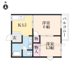 ハイツアオイ【102号室】の間取り