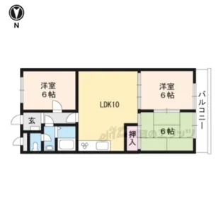 サングレースミハマ【3階】の間取り