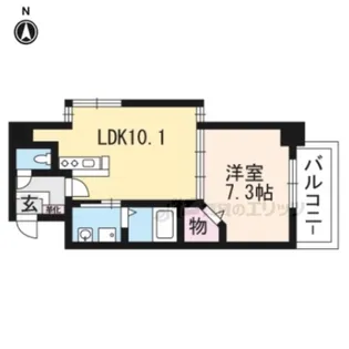高栄京町マンション【903号室】の間取り