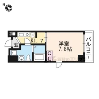 ディアコート瀬田駅前【401号室】の間取り