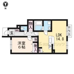 シャリテ高橋川【1階】の間取り