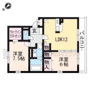 レークタウンB棟【2階】の間取り