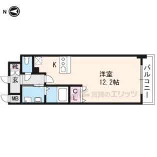 エスリード西小路御池【404号室】の間取り