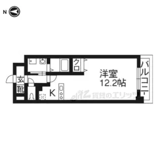 エスリード西小路御池【6階】の間取り