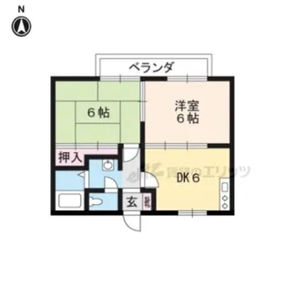 ハイツ湖風【102号室】の間取り