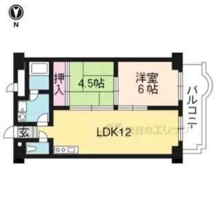 吉祥院ガーデンハイツC棟【C127号室】の間取り