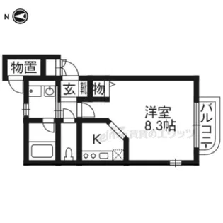 サンクラージュ山科駅前【101号室】の間取り
