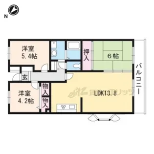 ラ・ジョリーメゾン【2階】の間取り