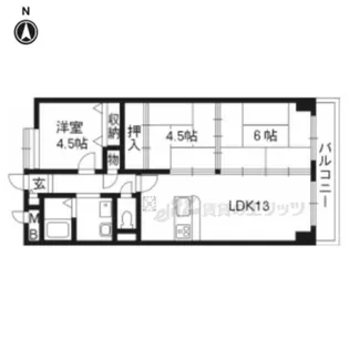 枚方パークハイツ【4階】の間取り