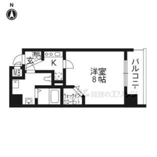 アクアプレイス京都二条城【9階】の間取り