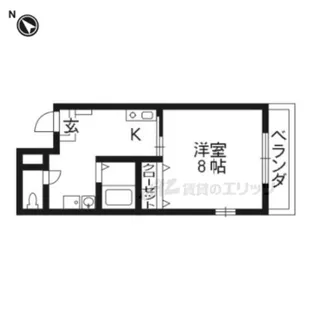 エクセラート瀬田【108号室】の間取り
