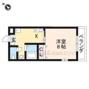 エクセラート瀬田【102号室】の間取り