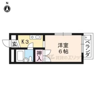 アロジオ北山【101号室】の間取り