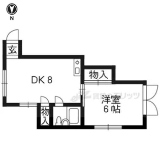 アクエルド東大路【201号室】の間取り