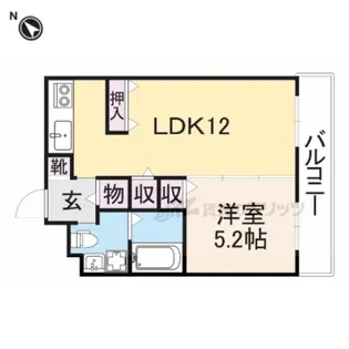 プリモーテ枚方公園【1階】の間取り