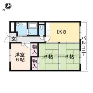 プリンスハイツナカハラ【204号室】の間取り