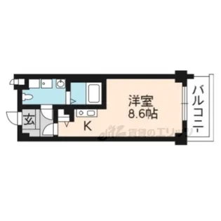 ランブラス衣笠【108号室】の間取り