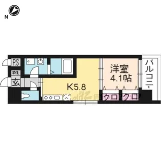 珠光ビル南草津【405号室】の間取り