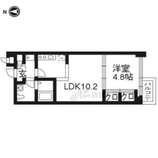 プラネシア烏丸御池【402号室】の間取り