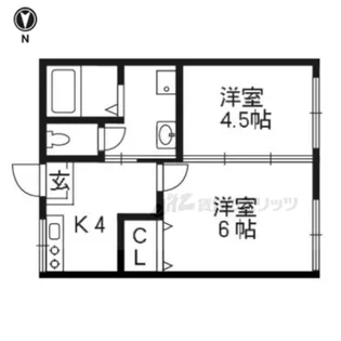 三幸ハイツ【202号室】の間取り