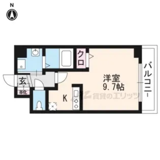 スワンズ京都大将軍【212号室】の間取り