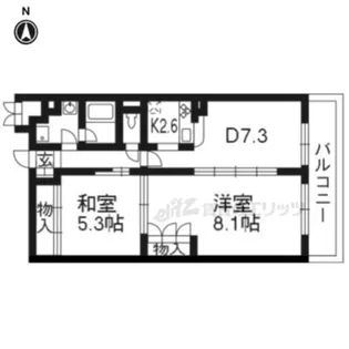 ヴェルデ山科【3階】の間取り