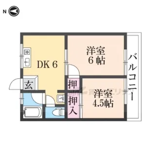 グリーンハイツ?番館【205号室】の間取り