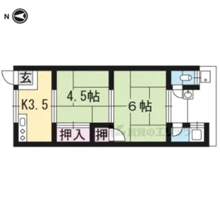 芝野荘【2階】の間取り