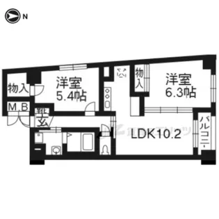 プラネシア神宮道【302号室】の間取り