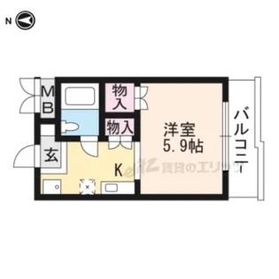サンガーデン山科【2階】の間取り