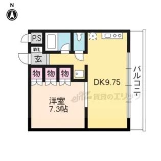 サンガーデン山科【102号室】の間取り