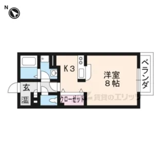 エバーグリーンコート山中B棟【201号室】の間取り