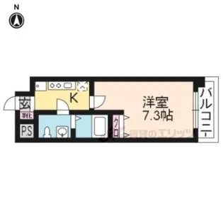 レヴィア七条【301号室】の間取り