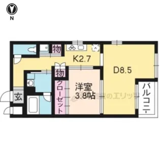 アーバネックス東山三条【302号室】の間取り