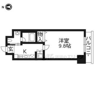 クリスタルグランツ京都高辻【907号室】の間取り