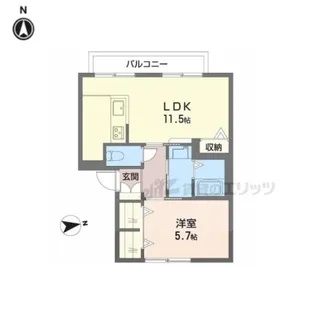 パークハウス瀬田A棟【201号室】の間取り