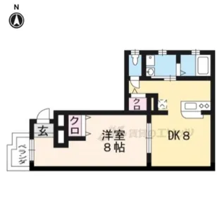 AURA京【101号室】の間取り