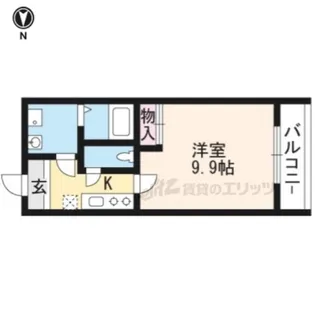Sunrise出町【202号室】の間取り